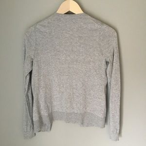 Loft Grey Button-Down Signature Cardigan